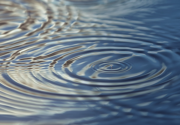 rippling water