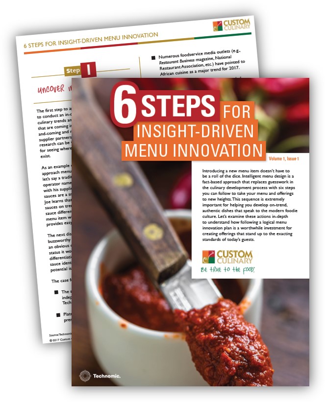 6 steps to insight driven menu innovation brochure