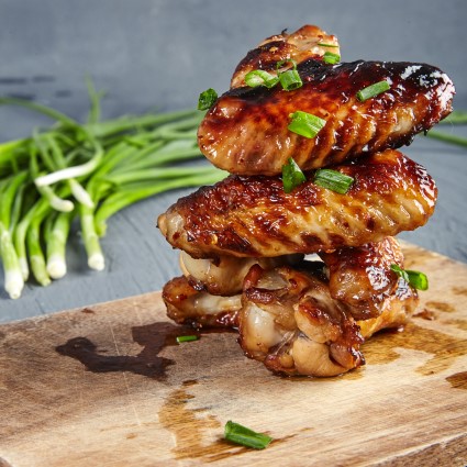 Kentucky Bourbon Glazed Chicken Wings