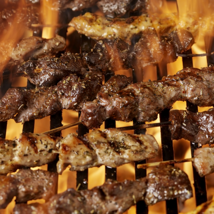 Vietnamese Pho Glazed Grilled Beef Skewers