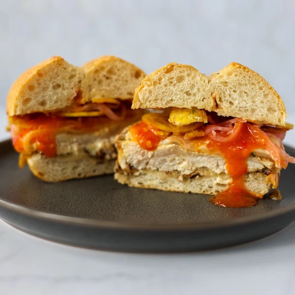 Cuban Grilled Chicken Sandwich with Al Pastor Sauce