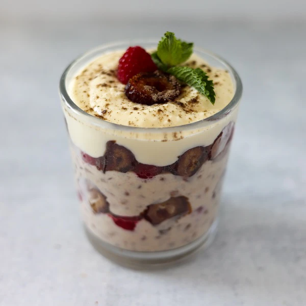 Farro Breakfast Pudding with Dates & Cardamon