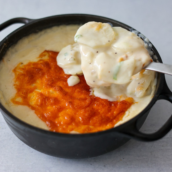 Bacon and White Cheddar Potato Au Gratin
