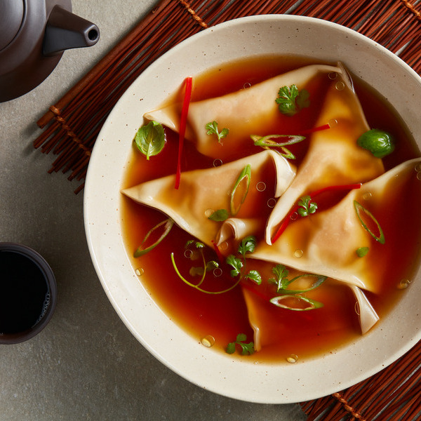 Butternut Squash Dumplings with Truffled Pho Broth