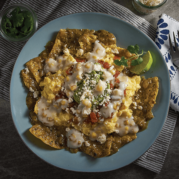 Elotes Gravy Chilaquiles