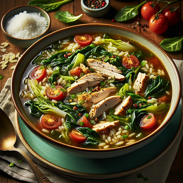 Escarole & Rice Soup with Chicken
