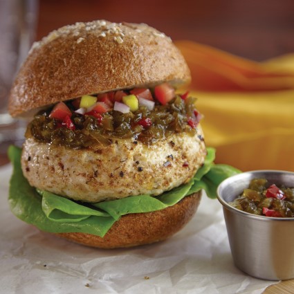 Caribbean Island Style Turkey burger