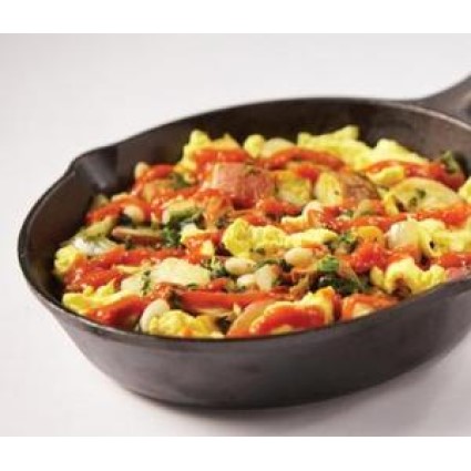 Mediterranean-Style Breakfast Skillet with Harissa