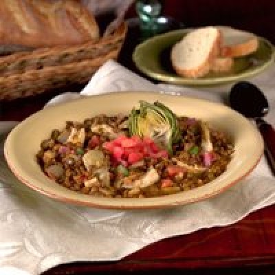 Tuscan Style Roasted Chicken & Lentil Ragout