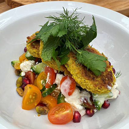 Mediterranean Heirloom White Bean Falafel Bowl