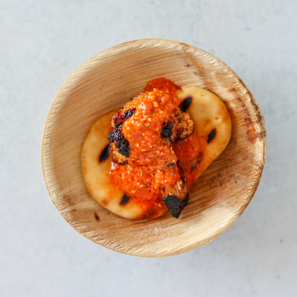 Roasted Cauliflower with Nut Free Romesco Sauce