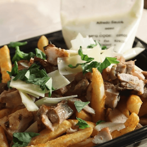 Loaded Chicken Alfredo Fries