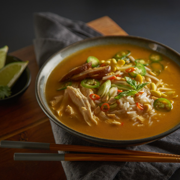 Thai Style Chicken Vegetable and Rice Soup