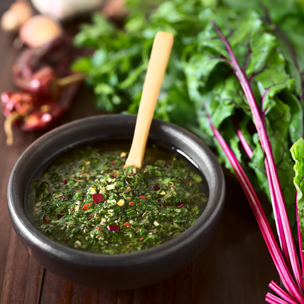 chimichurri beet greens