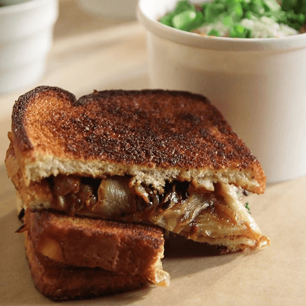 Mexican-Style Grilled Cheese and Tomato-Mole Soup