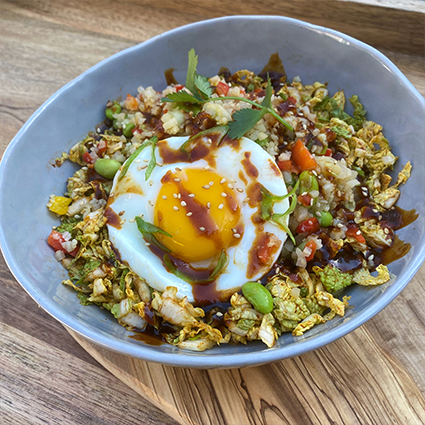 Kimchi Cauliflower Fried Rice