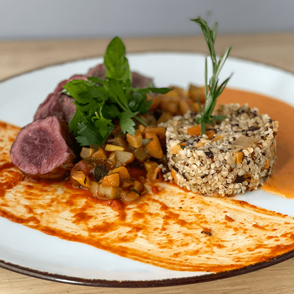 Harissa Pan-Seared Lamb Loin