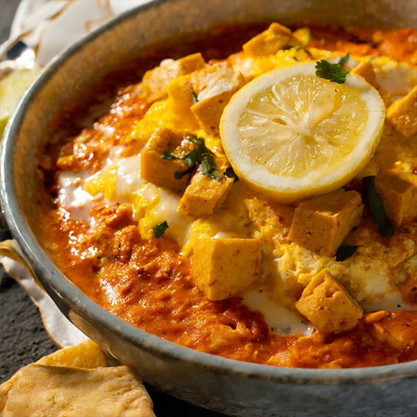 Menemen Tofu Scramble with Harissa and Preserved Lemon