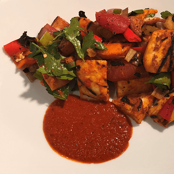 North African Charred Vegetable Panzanella