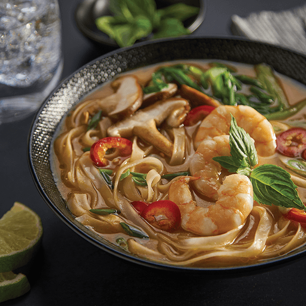 Tom Kha Noodle Soup with Shrimp