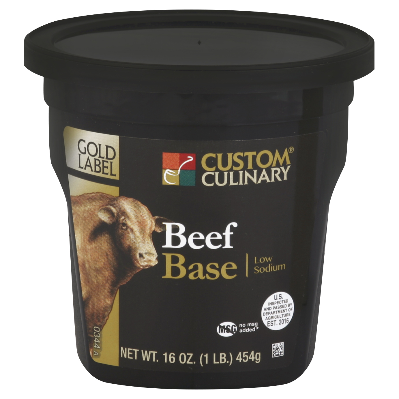 Custom Culinary 0344 Gold Label Low Sodium Beef Base