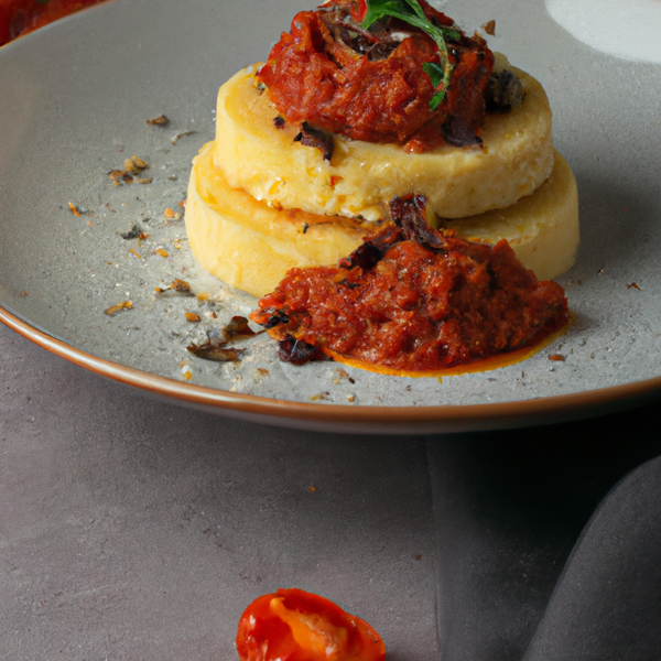 Polenta with Sun-Dried Tomato Pesto